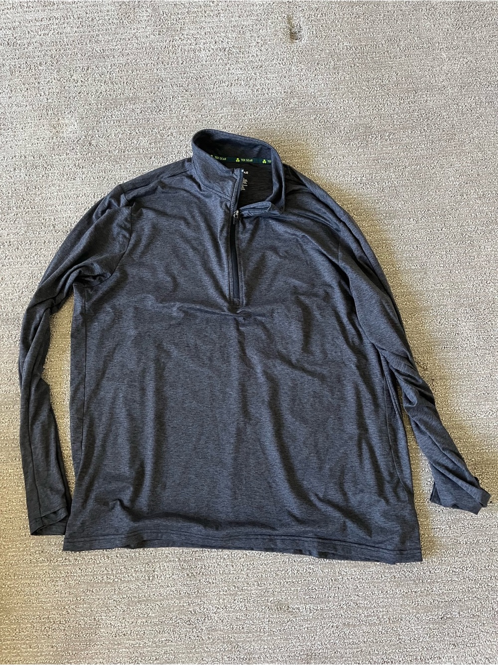 tek gear Heather Charcoal Full-Zip Mock Neck Pullover